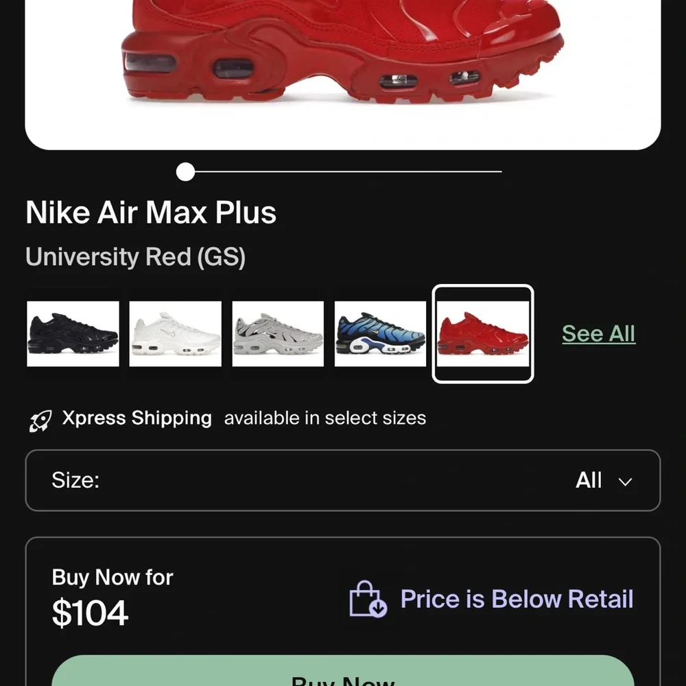 Nike Airmax University Red Athletic Sneakers - Picture 5 of 5
